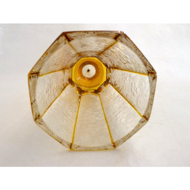 Art Deco Vase with Floral Motif in Glass, 1920s For Sale - Image 12 of 16