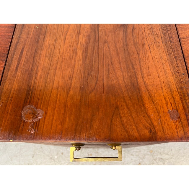Mid 20 Century Hide-Away Drop Leaf Walnut Dining Table For Sale - Image 14 of 16