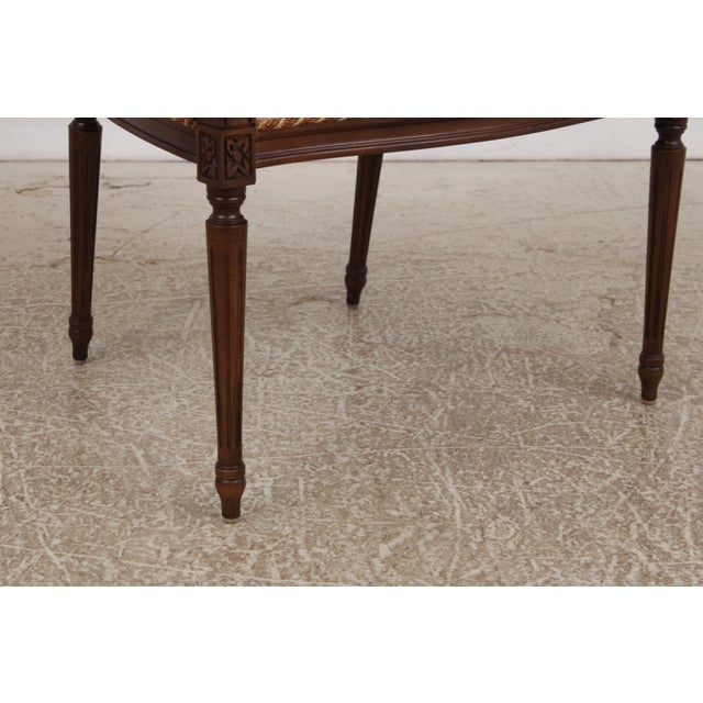 Pair of Cr Laine French Louis XVI Open Arm Chairs For Sale - Image 13 of 16