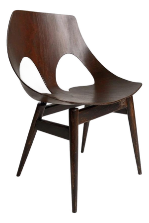 Mid-Century Modern Chair with Curved Plywood Seat from Carl Jacobs, 1950s