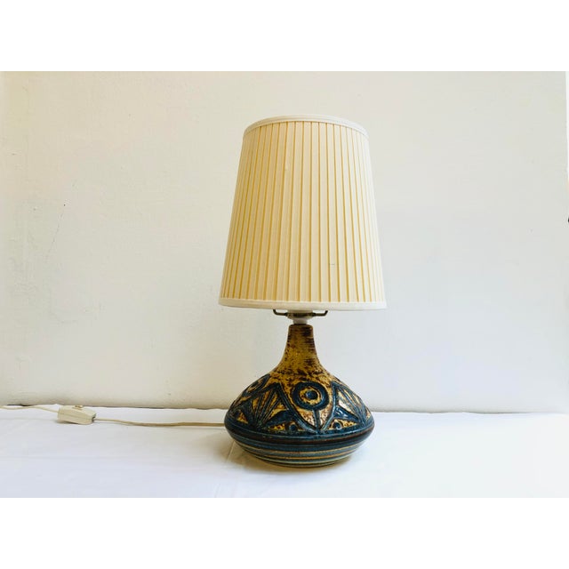 Mid-Century Danish Ceramic Table Lamp by Arne Finne Nielsen for Søholm Ceramic, 1960s For Sale - Image 9 of 11