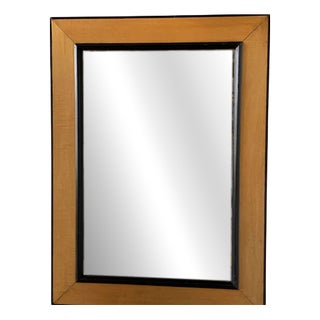 Antique French Birch Mirror with Ebonised Border, 1890s For Sale