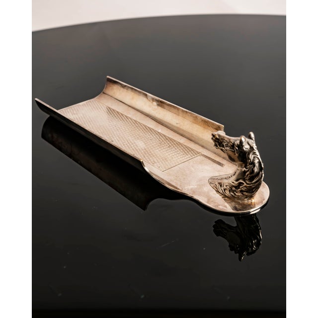 Metal Desk Tray with Horse Head by Hermès Paris, France, 1960s For Sale - Image 7 of 10
