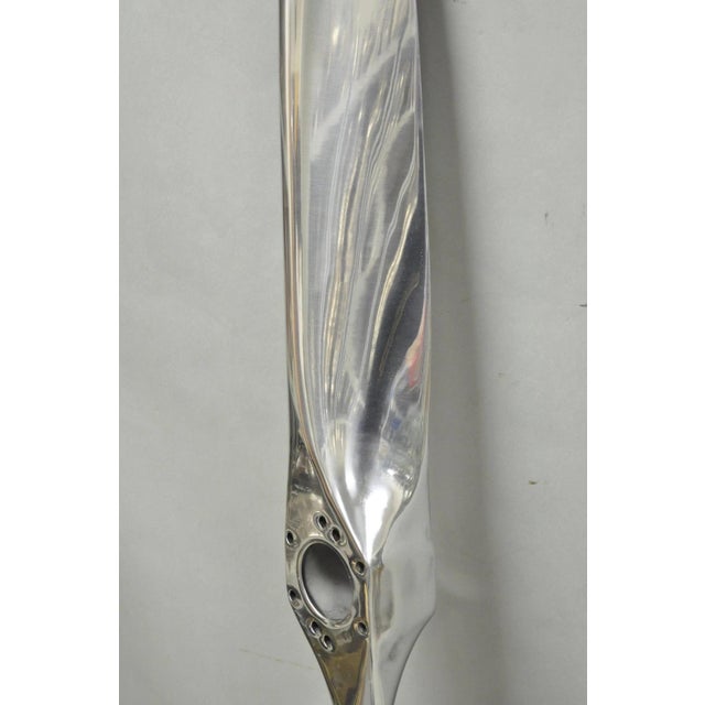 Decorative Fixed Pitch Polished Aluminum 74" Propeller Blade "Not Airworthy" (B) For Sale - Image 13 of 18