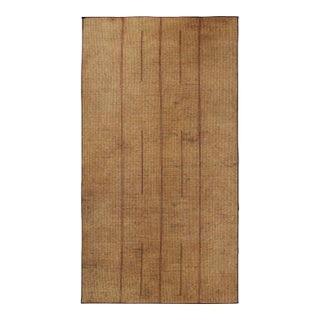 Vintage Tuareg Mat, Beige With Vertical Geometric Stripes - Rug & Kilim For Sale