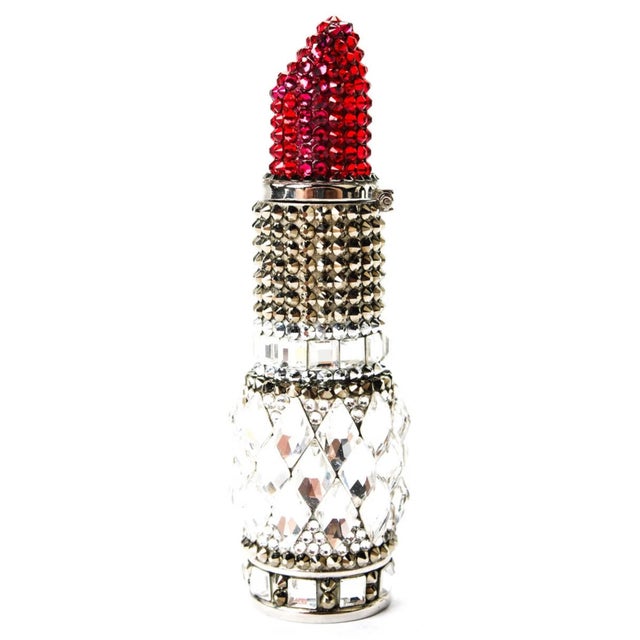2020s Judith Leiber Lipstick Pillbox Crystal Pill Box For Sale In Los Angeles - Image 6 of 9