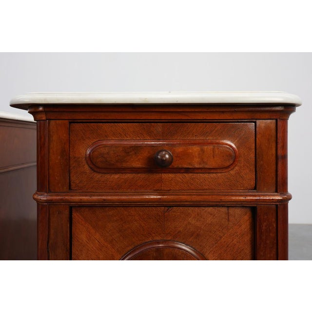 Louis XV Nightstands with Carrara Marble Tops, France, 1890s, Set of 2 For Sale - Image 18 of 18