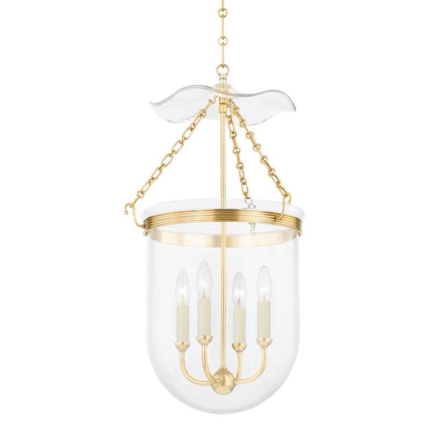 Rousham modernizes the traditional bell jar design with flowing lines and clean details such as ribbed metal banding and a...