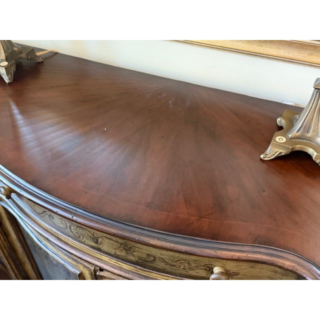 Beautiful vintage sideboard buffet painted in “old world” charm. Brand: Hooker. Curved design makes this piece a standout...