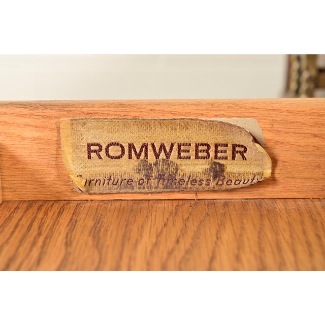 Brown Romweber Viking Oak Executive Desk, Circa 1960s For Sale - Image 8 of 12