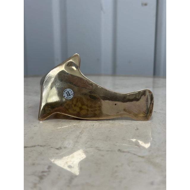 Metal Vintage Brass Seal Figurine Paperweight For Sale - Image 7 of 7