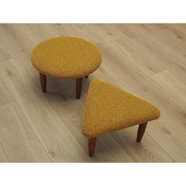 Vintage Danish Mustard Ottomans, 1990s, Set of 2 For Sale - Image 6 of 9