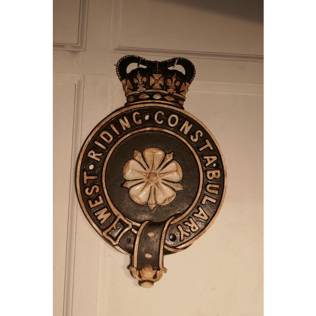 West Riding Constabulary Cast Iron Wall Plaque, 1900s For Sale - Image 4 of 8