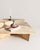 An exceptional pair of vintage Italian postmodern coffee tables. Crafted entirely from premium filled travertine, each...