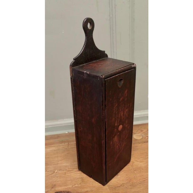 18th Century Wall hanging Oak Candle Box A lovely old well used piece in sound condition it is beautifully patinated with...