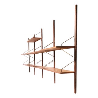 Mid Century Danish Modern Wall Shelf Unit After Cadovius C. 1950/60's For Sale