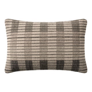 Amber Lewis x Loloi Bernadino Ivory / Black 13" x 21" Cover with Down Pillow For Sale