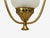 Metal Swedish Modern, Pendant Light, Brass, Frosted Glass, Sweden, 1940s For Sale - Image 7 of 10