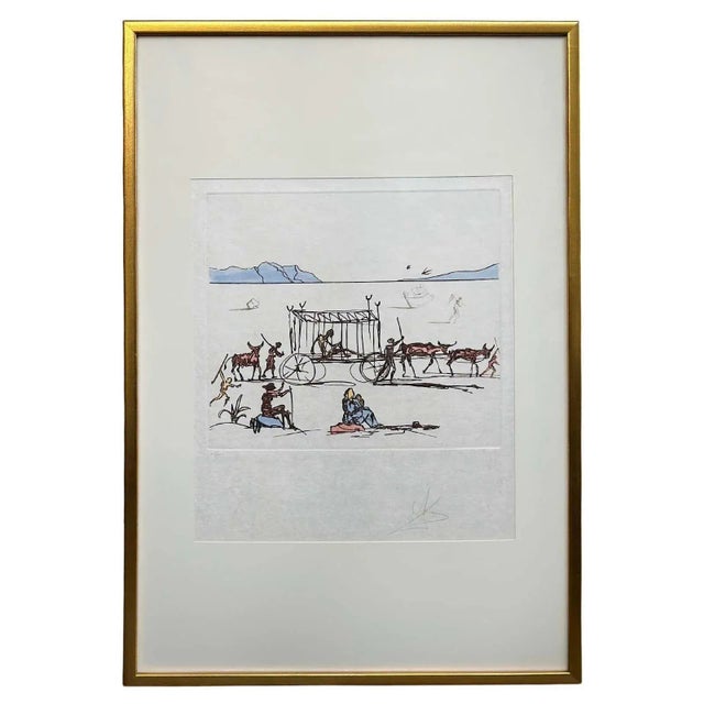 1980s Framed Etching Aquatint "Judgement" by Salvador Dalí For Sale In Los Angeles - Image 6 of 6