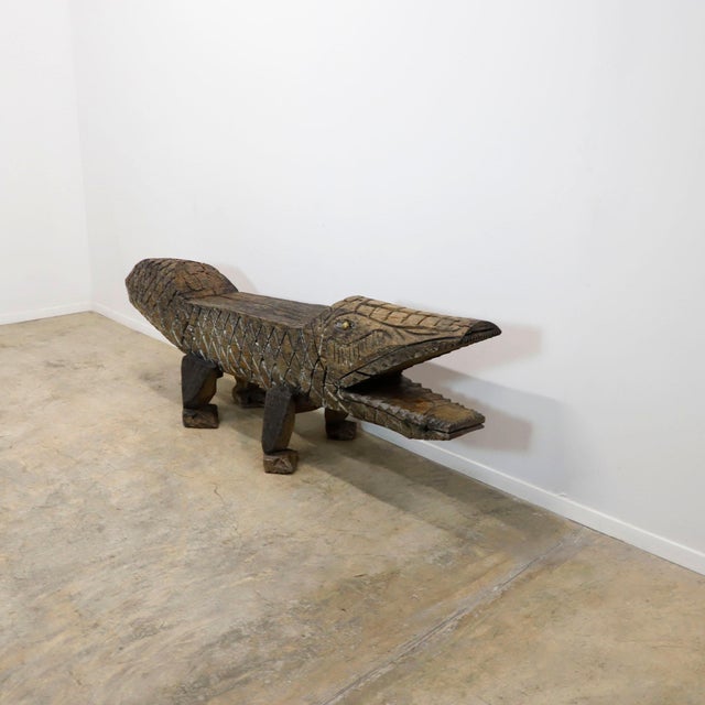 Decorative crocodile-shaped bench Mexico, ca. 1960 For Sale - Image 15 of 18