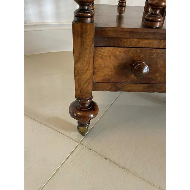 Large Antique Victorian Burr Walnut Canterbury, 1850s For Sale - Image 11 of 12