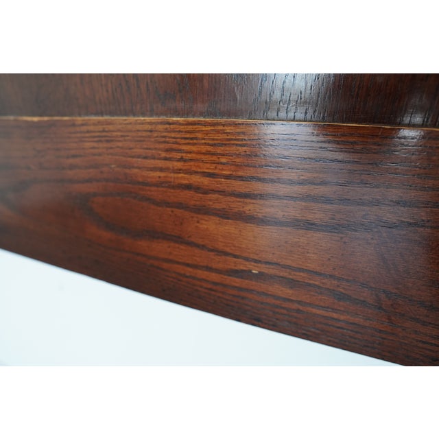 Vintage Henredon Campaign-Style Queen Headboard For Sale - Image 9 of 10