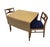 Wood Mid Century Modern Walnut Drop Leaf Table and 6 Chairs Newly Reupholstered For Sale - Image 7 of 8