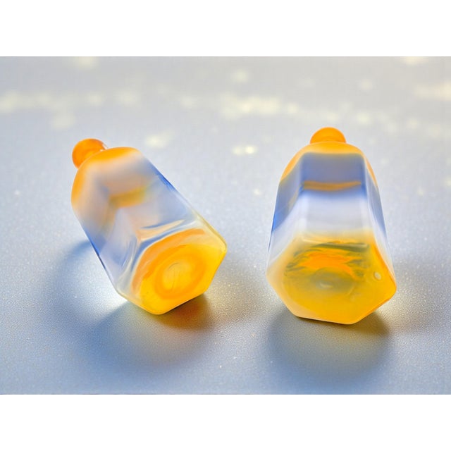 Polychrome Murano Glass Bottles from Manifattura Di Murano, 1980s, Set of 2 For Sale - Image 4 of 7