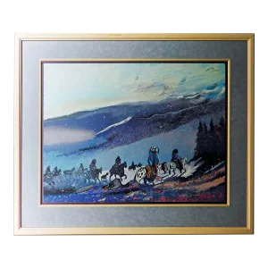 Earl Biss "Blizzard Along the Beartooth Range" Serigraph Framed #115