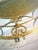 Metal Vintage Hollywood Regency Italianate Glass Console Table With Ornate Gilt Iron Base For Sale - Image 7 of 10
