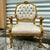 Textile French Style Velvet Chairs With Gold Leaf Details- Set of 2 For Sale - Image 7 of 8