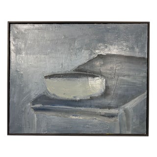 Lawrence De Maupéou, The Table, Oil on Canvas, 1960s, Textile & Wood For Sale