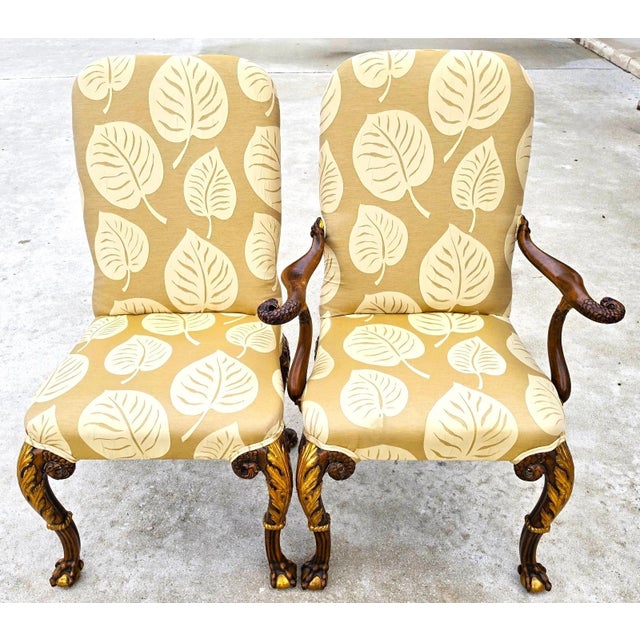 1970s Karges Style George II Irish Georgian Revival Eagle Head Dining Chairs Set of 6 For Sale - Image 5 of 16