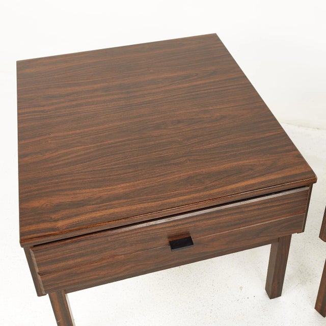 American of Martinsville Mid Century Rosewood End Tables - a Pair For Sale - Image 10 of 13