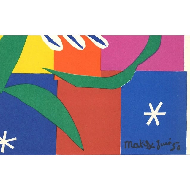 Modern Henri Matisse Decoration Masques , Lithograph, Huge 49.5 In. For Sale - Image 3 of 3