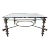 Giacometti Style Bronzed Finish and Glass Coffee Table For Sale
