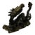 Vintage Chinese Bronze Dragon Sculpture on Waves 3” Detailed Asian Figurine For Sale