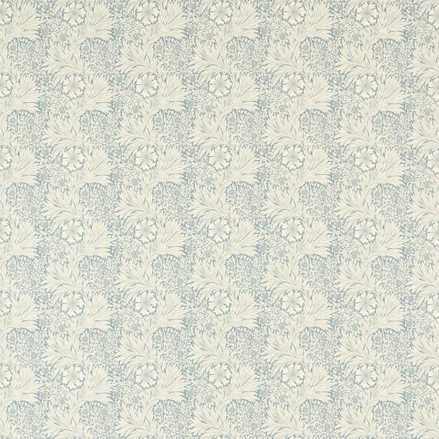 Morris & Co Marigold Fabric in Mineral Blue - a Sample For Sale