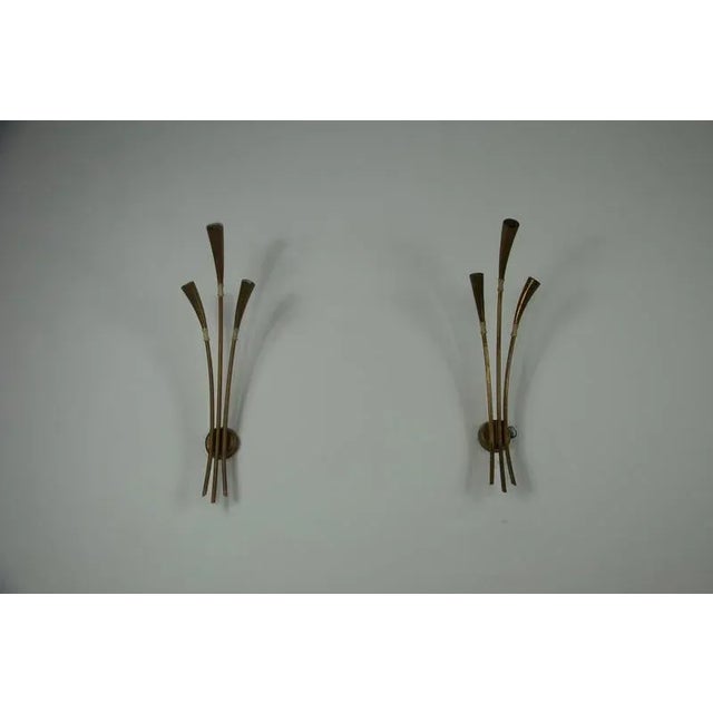 Brass Wall Lamps by Oscar Torlasco for Arredoluce, Italy, 1960s, Set of 2 For Sale - Image 3 of 17