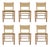 Vintage Rustic Danish European Oak and Rope Dining Chairs - Set of 6 For Sale