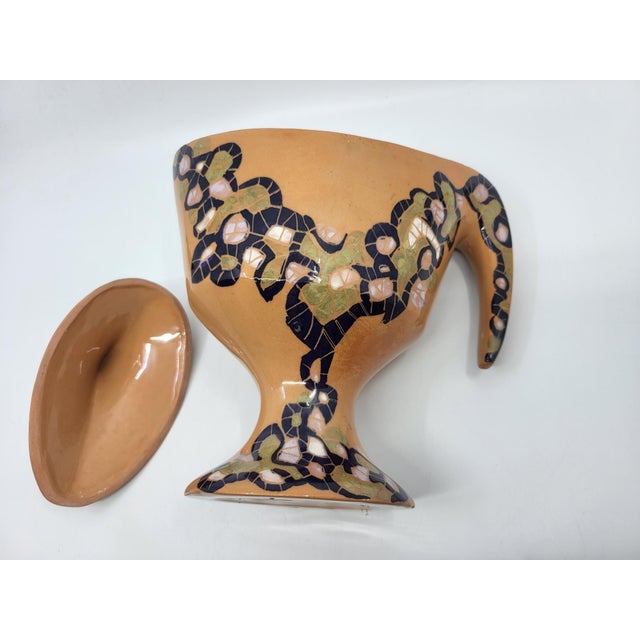 Vintage Covered Bowl in Ceramic by Gabrielle Mackiewicz, France, 1960 For Sale - Image 11 of 14