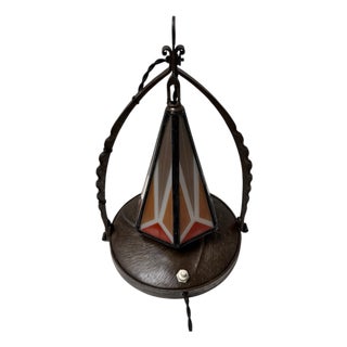 Art Deco Amsterdam School Table Lamp by Amsterdamsche Kunstsmederij, 1920s For Sale