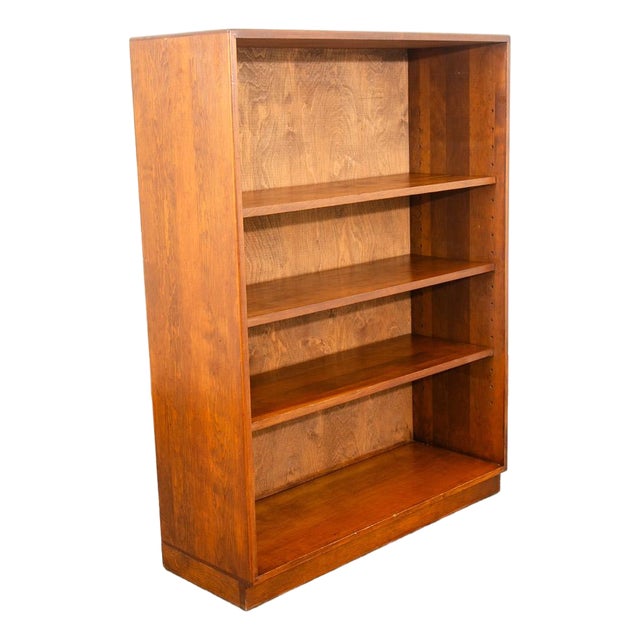 Vintage Bookshelf Compact Solid Wood Adjustable Shelf For Sale