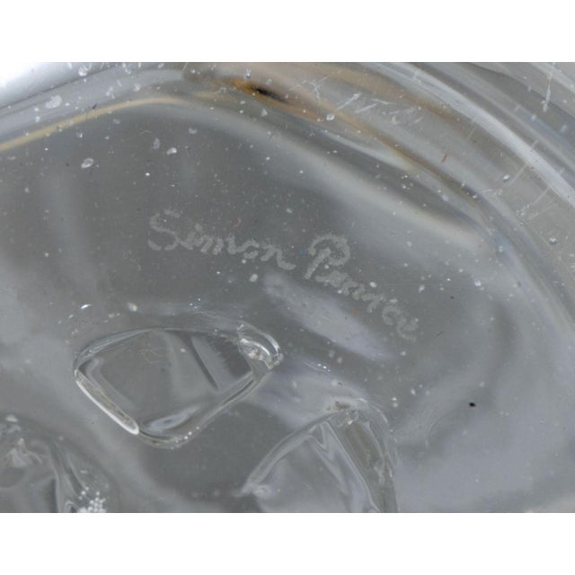 Transparent Late 20th Century Simon Pearce Clear Glass Table Lamp For Sale - Image 8 of 8