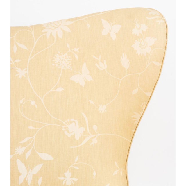 Botanical Print Upholstered Wingback Armchair For Sale - Image 4 of 7