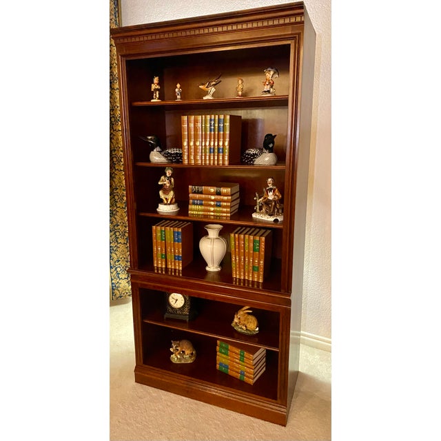 Vintage Pennsylvania House Tall Solid Cherry Open Bookcase Etageres Display Case. For Sale - Image 13 of 13