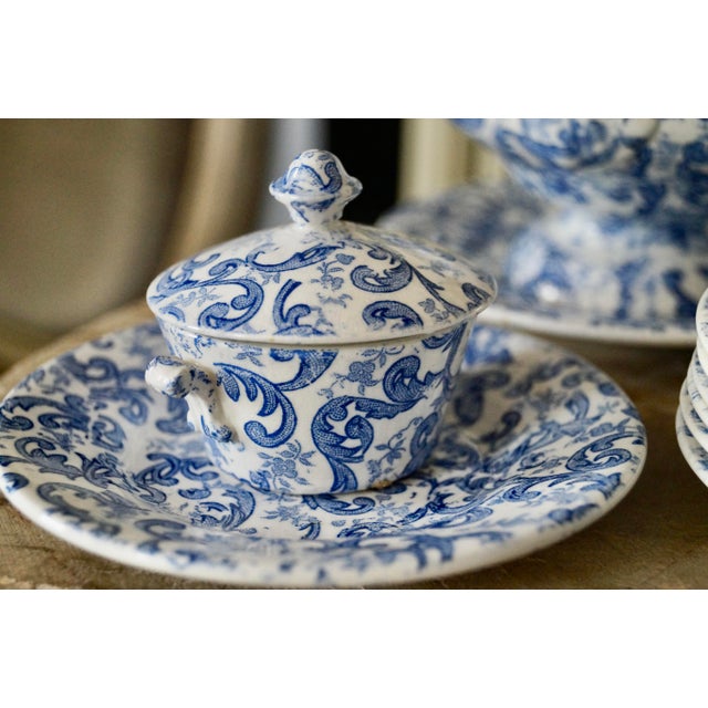 Late 19th Century Antique Staffordshire Pottery Children's Dinner Service Toys Set from Ca 1880-1900, 1885, Set of 26 For Sale - Image 5 of 11