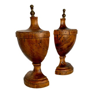 Italian Rustic Wood Bookends - a Pair For Sale