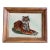 1960’s Original Tiger Needlepoint Original Oak Frame For Sale