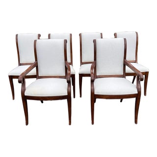 1990s Henredon Charles X Oak Dining Chairs- Set of 6 For Sale